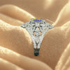IGI certified emerald cut diamond ring.