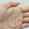 Elegant 1.20CT Multi Shape Lab Diamond Chain Pendant