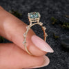 Solid gold 4 prong set lab diamond cheriva ring birthday gift
