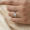 diamond vine ring with portuguese cut stone.

