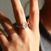 2.50 CT Emerald Cut Lab Grown Diamond Hidden Halo Engagement Ring